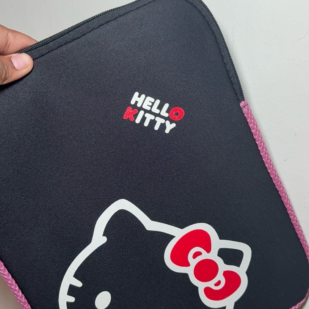 Hello Kitty Black Sleeve with Pink Trim and Red Bow